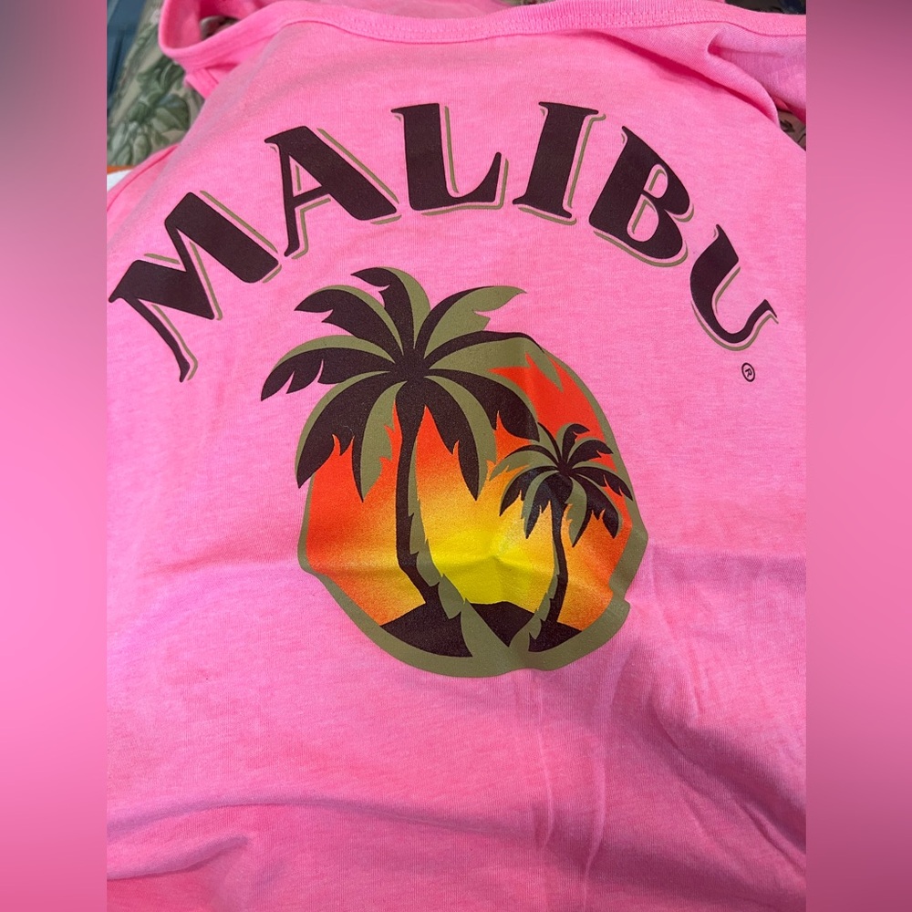 Bella Canvas Malibu pink Large NWOT Malibu drink L Pink Tank - Picture 8 of 12